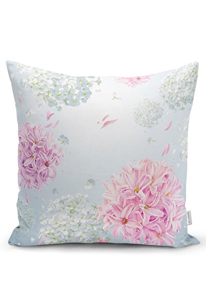 Realhomes غطاء وسادة رمي محبوك على شكل زهرة كوبية ملونة مطبوع رقميًا على الوج...