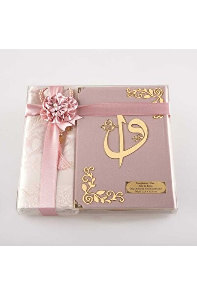 Hayrat Neşriyat Seccade + Tesbih + Kuran Hediye Seti (orta Boy, Kadife, Pudra...