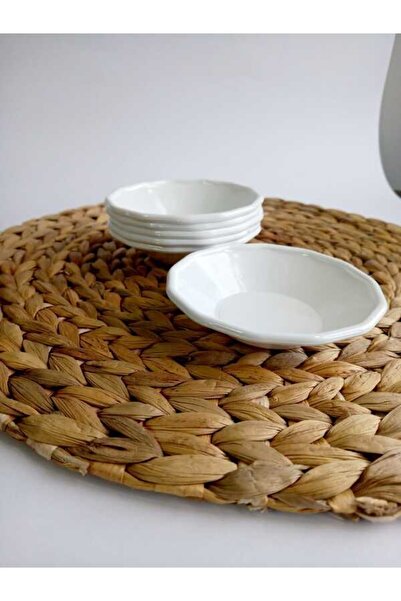 lufy Çay Tabağı 12'li Çay Bardağı Altlığı Beyaz