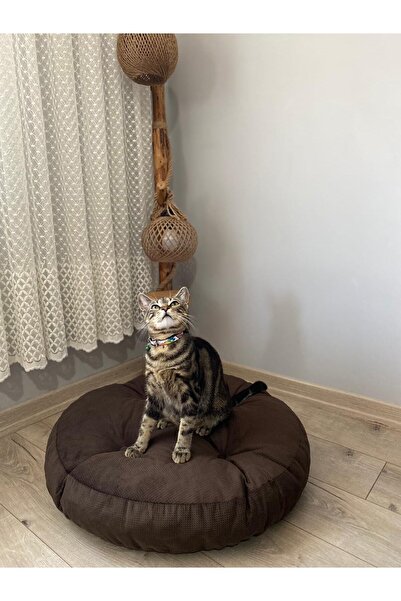 Genel Markalar Lavinia Yuvarlak Kahverengi Yer Minder Yer Puf