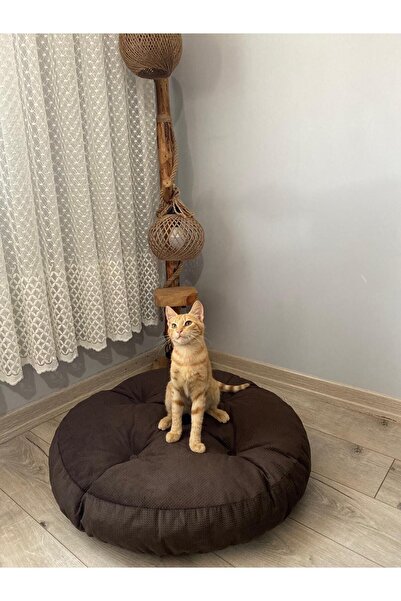 Genel Markalar Lavinia Yuvarlak Kahverengi Yer Minder Yer Puf