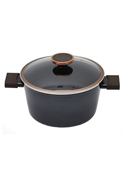 NEOFLAM Nobless Aluminum Deep Casserole with Glass Lid 24 Cm X 12 Cm