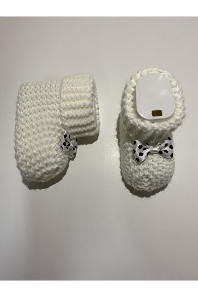 Sırma Baby Baby Organik Yeni Doğan Hediyelik Örgü Bebek Patiği