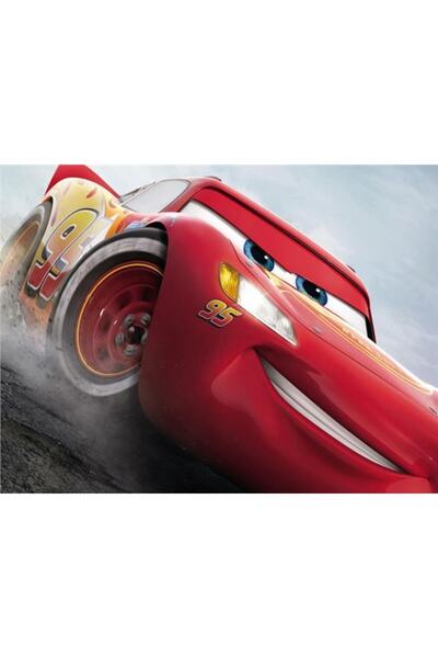 EkoDekor 3boyutluduvarkagitlari Şimşek Mcqueen Çocuk Odası Duvar Kağıdı Kanvas Tek Parca