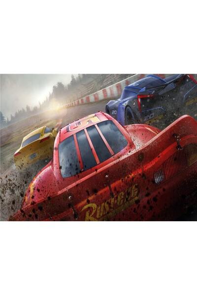 EkoDekor Şimşek Mcqueen Çocuk Odası Duvar Kağıdı Kanvas Tek Parca