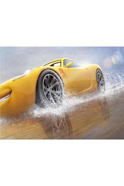 EkoDekor Şimşek Mcqueen Çocuk Odası Duvar Kağıdı Kanvas Tek Parca