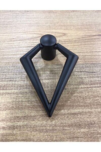 ARON (5 PCS) Hayal Big Triangle Pendulum Matte Black Button Handle Furniture Nightstand Dresser Console Kitchen Cover.