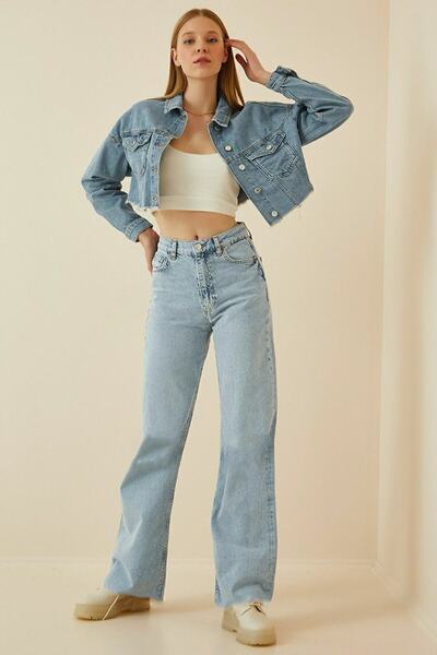 LİMABEL Zeogma Відкритий блакитний снігомийний сарафан Palazzo Wideleg Jean Power Likra Жіночий високий пояс