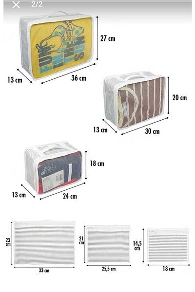 Manosta Suitcase Organizer (Grey) Mother Baby Hospital Bag Closet Drawer Organizer