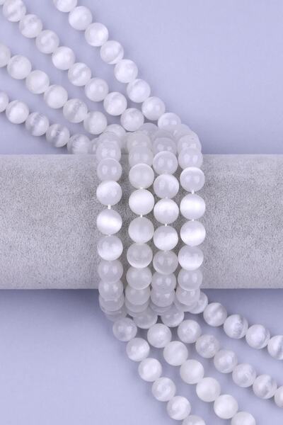 Alibaba Doğaltaş سلسلة حجر سيلينيت طبيعي 10 مم قطع كروي