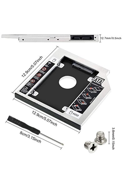 Derwell Hdd Muhafaza Sabit Disk 12.7 Sata Için Ssd Laptop Dvd/cd-rom 2.5 Harici Sabit Disk Kutusu