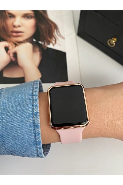 ÇENÇEN 5 Atm Su Geçirmez Kadın Dokunmatik Led Dijital Silikon Kordon Kol Saati