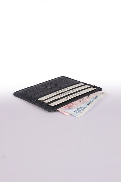 By Hakan West Polo 49 Γνήσιο Δερμάτινο Unisex Θήκη Κάρτας Μαύρη