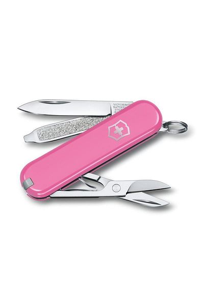 Victorinox سكين جيب كلاسيكية للجيش السويسري باللون الوردي