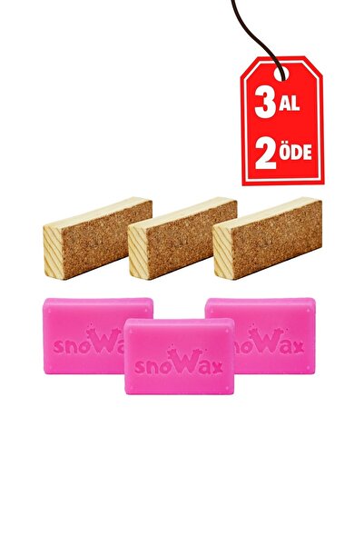 SNOWAX Rub-on Wax Soğuk Uygulama Wax Ve Uygulama Mantarı Cork Finishcork 3 Al 2 Öde
