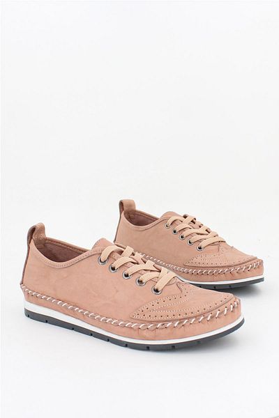 Deripabuc Genuine Leather Powder Women's Leather Casual Dp16-0062