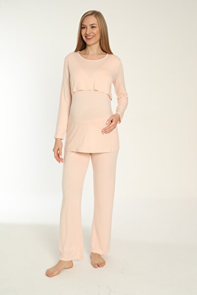 Miss Dünya Lissa Set pijamale pentru gravide și gravide cu mâneci lungi, potr...