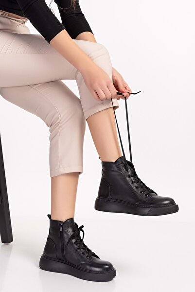 Gondol Içi Dışı Hakiki Deri Anatomik Taban Bot Gap.15500 - Siyah - 42