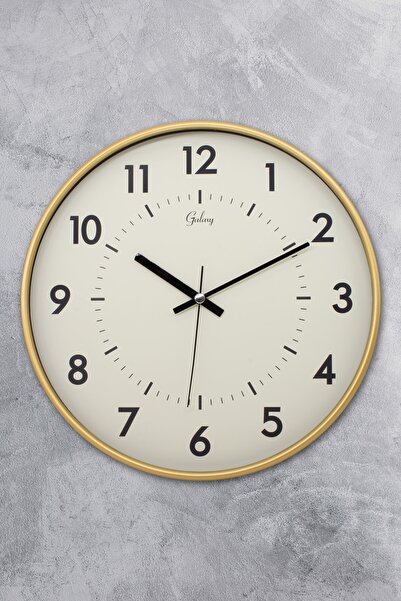 EMORES 30 Cm Gerçek Cam Sessiz Mekanizma Duvar Saati