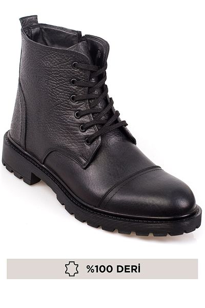 maximoda Genuine Leather, Water and Cold Proof Boot Type Zippered Men's Leather Boots