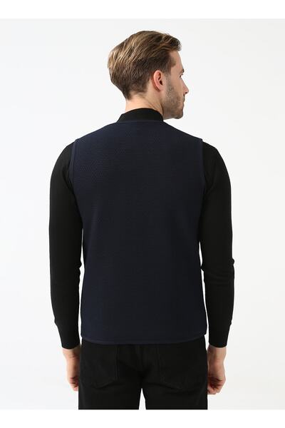 SÜVARİ V Yaka Kapitone Lacivert Erkek Kazak Tr2013700297