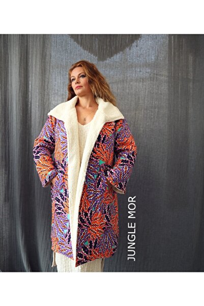 Su Koleksiyon Masal Palto - Tasarım Palto - Peluş Palto