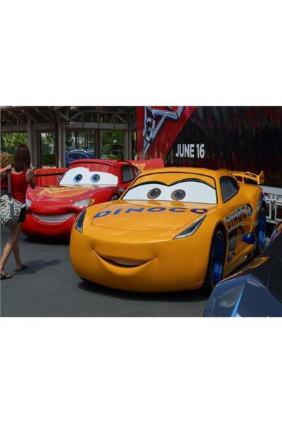 EkoDekor Şimşek Mcqueen Çocuk Odası 3d Duvar Kağıdı Kanvas Tek Parca