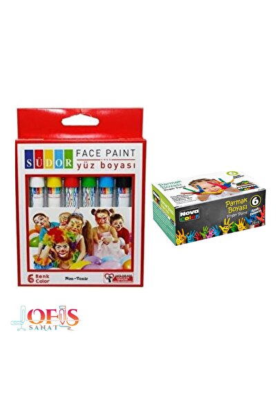 Südor Yüz Boyası Novacolor Parmak Boyası Seti