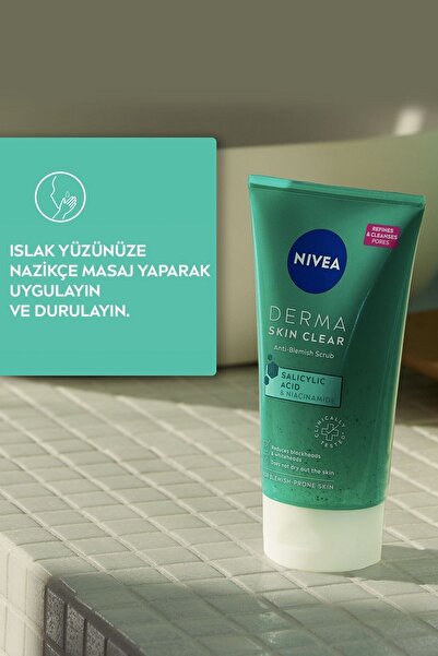 NIVEA Derma Skin Clear Sivilce Karşıtı Arındırıcı Yüz Temizleyici Peeling
