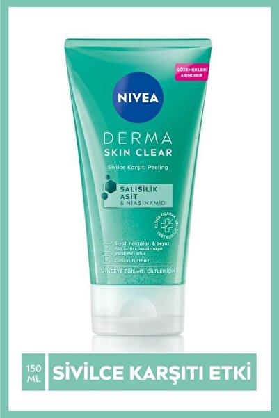 NIVEA Derma Skin Clear Arındırıcı Sivilce Karşıtı Yüz Temizleyici Peeling(sal...