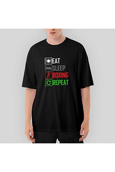 Z zepplin Boxing Repeat Oversize Black T-Shirt