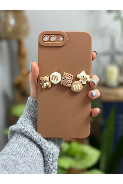 Go Aksesuar حافظة بتصميم بسكويت متوافقة مع هاتف Iphone 7 Plus و8 Plus