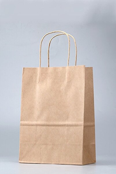 14Süs Χάρτινη τσάντα Kraft Natural Twist Handle 5 Τεμάχια 25x12x31