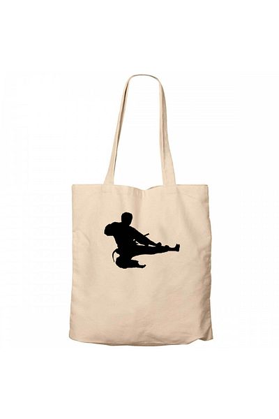 Z zepplin Geantă tote din pânză Taekwondo Karate Silhouette