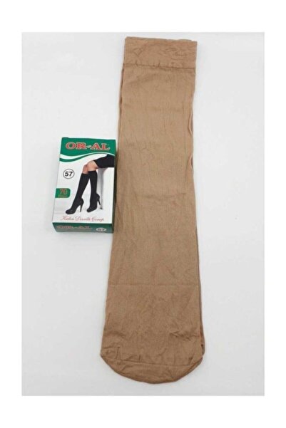 Oral Çorap Kadın Kalın Opak Ten Ince Dizaltı Çorap 12 Adet
