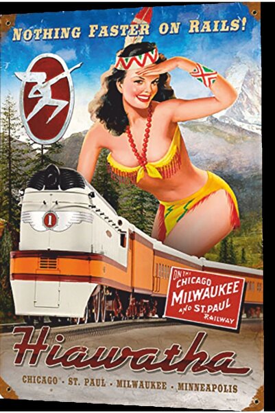 Hayat Poster Poster retro din lemn pentru fete native din Vestul Sălbatic