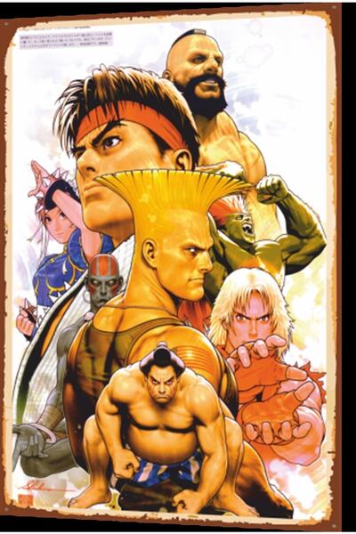 Hayat Poster Street Fighter Arcade Ρετρό ξύλινη αφίσα