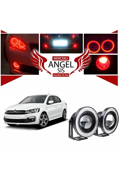 STS Oto Aksesuar Citroen C Elysee Uyumlu, Universal Mercekli Led Angel Sis Fa...