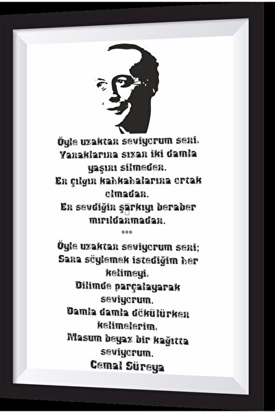 Hayat Poster Cemal Süraya Poetry Artistic înrămat Retro Lemn Pictură