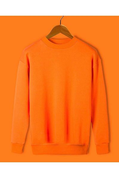 PLA STORE Hanorac unisex portocaliu simplu