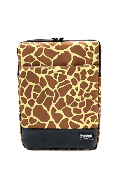 Differ Studio كمبيوتر محمول/ماك بوك/نوت بوك/حقيبة/حقيبة مقاومة للماء بنمط زرافة مقاس 14 بوصة
