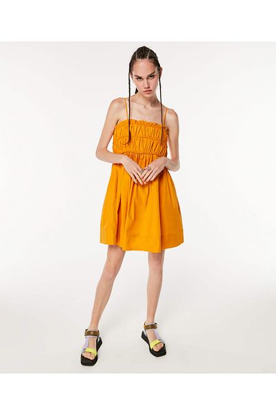 Twist Kleid aus Popeline mit Rüschendetail