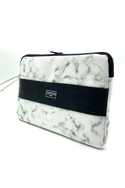 Differ Studio 15.6'' Inch Marble Patterned White Laptop/macbook/notebook/briefcase/bag