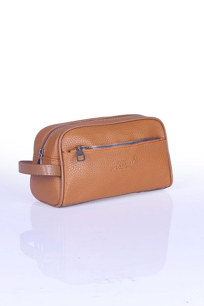 By Hakan Men's Shaving And Handbag Brown