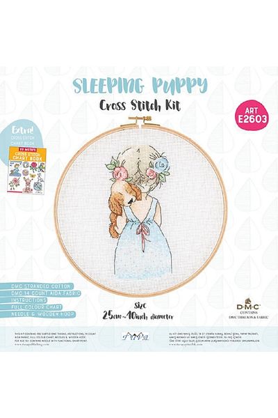 LİLYHOBBYLAND Cross Stitch Wooden Pulley Kit 25 Cm