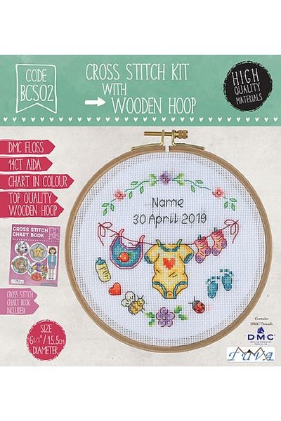 LİLYHOBBYLAND Cross Stitch Wooden Pulley Kit 15.5 Cm