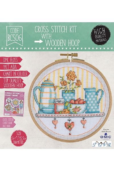 LİLYHOBBYLAND Cross Stitch Wooden Pulley Kit 15.5 Cm