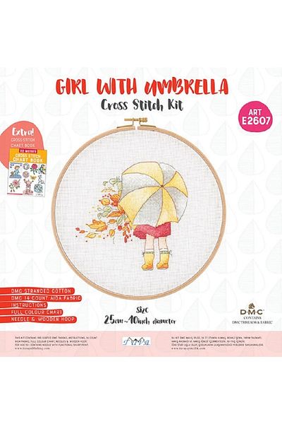 LİLYHOBBYLAND Cross Stitch Wooden Pulley Kit 25 Cm