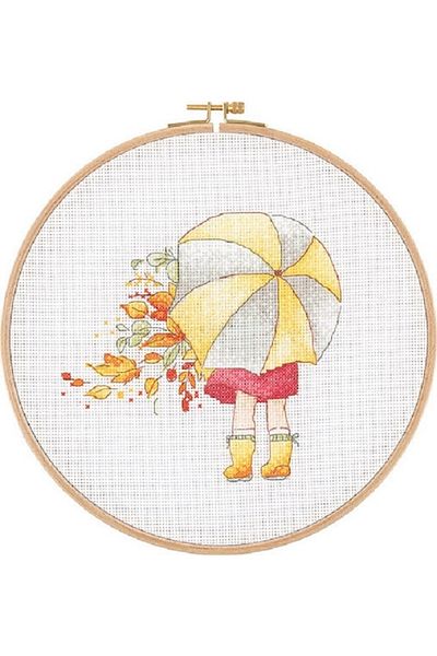 LİLYHOBBYLAND Cross Stitch Wooden Pulley Kit 25 Cm