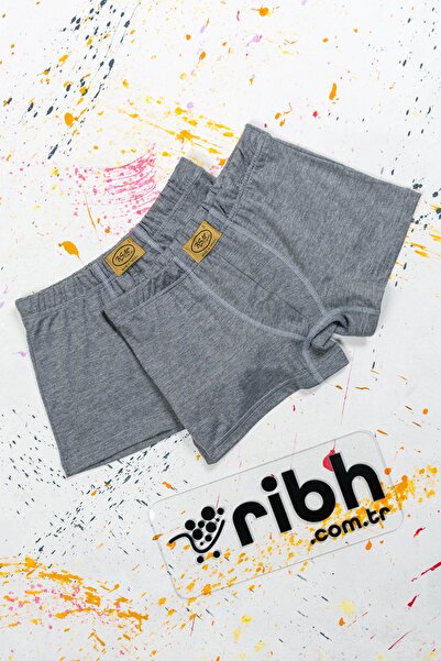 BSM Men's 2-Pack Dark Gray Cotton Elastic Waist Stretch Short Boxers